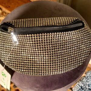 Sparkling Rhinestone Belt Bag